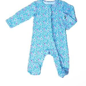 Floral Blue Kids One Piece